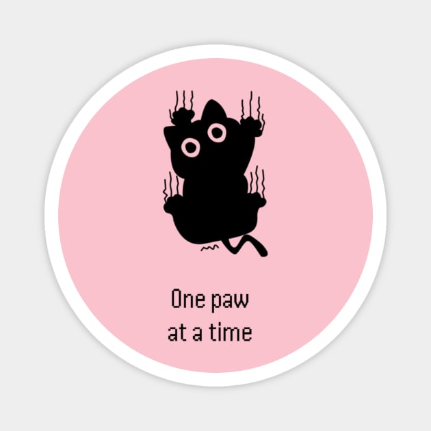 One Paw at a Time - Unnecessary Things Magnet by Lou Johnson